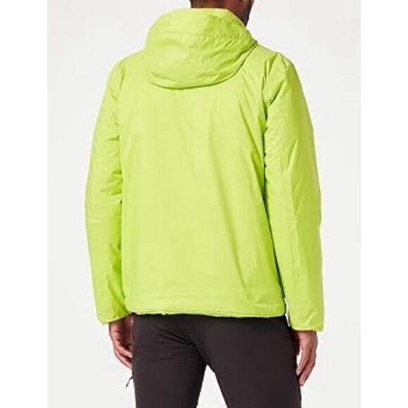 NWT Rains Padded Nylon Jacket S Digital Lime Waterproof Unisex Neon Insulated - Picture 16 of 16